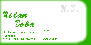 milan doba business card